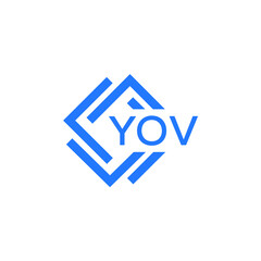 YOV technology letter logo design on white  background. YOV creative initials technology letter logo concept. YOV technology letter design.
