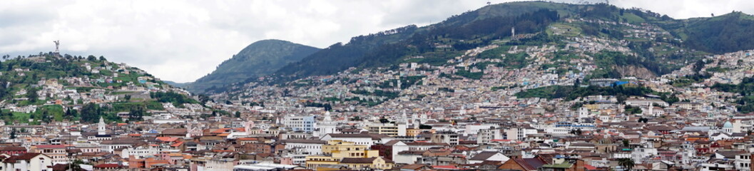 Obraz premium Panorama of the Old Town, Quito, Ecuador