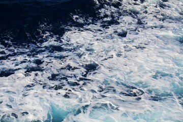 Water waves, bubbles, sea weather, background