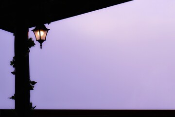 street lamp on the wall