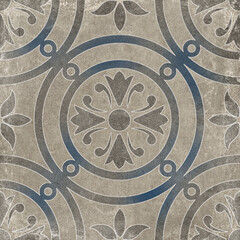 Moroccan inspired rounded floor tiles traditional look marble 