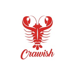 Craw fish Prawn Shrimp Lobster Claw Seafood logo design inspiration