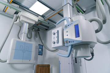 Emergency healthcare equipment. Modern hospital surgical technology.