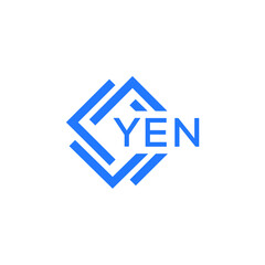 YEN technology letter logo design on white  background. YEN creative initials technology letter logo concept. YEN technology letter design.