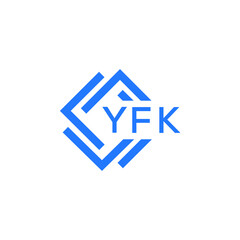 YFK technology letter logo design on white  background. YFK creative initials technology letter logo concept. YFK technology letter design.