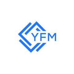 YFM technology letter logo design on white  background. YFM creative initials technology letter logo concept. YFM technology letter design.
