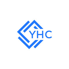 YHC technology letter logo design on white  background. YHC creative initials technology letter logo concept. YHC technology letter design.