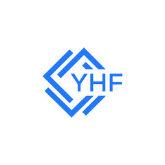 YHF technology letter logo design on white  background. YHF creative initials technology letter logo concept. YHF technology letter design.