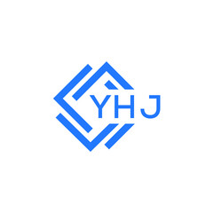 YHJ technology letter logo design on white  background. YHJ creative initials technology letter logo concept. YHJ technology letter design.