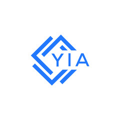 YIA technology letter logo design on white  background. YIA creative initials technology letter logo concept. YIA technology letter design.