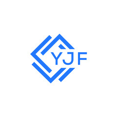 YJF technology letter logo design on white  background. YJF creative initials technology letter logo concept. YJF technology letter design.