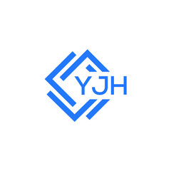 YJH technology letter logo design on white  background. YJH creative initials technology letter logo concept. YJH technology letter design.
