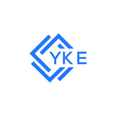 YKE technology letter logo design on white  background. YKE creative initials technology letter logo concept. YKE technology letter design.