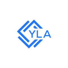 YLA technology letter logo design on white  background. YLA creative initials technology letter logo concept. YLA technology letter design.

