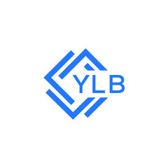 YLB technology letter logo design on white  background. YLB creative initials technology letter logo concept. YLB technology letter design.
