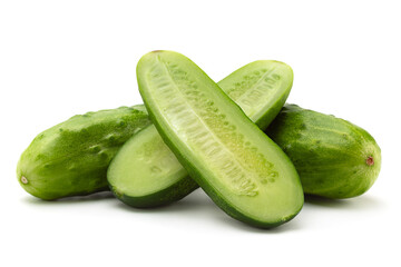 cucumber vegetable closeup on white