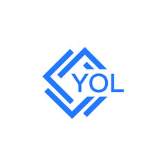 YOL technology letter logo design on white  background. YOL creative initials technology letter logo concept. YOL technology letter design.