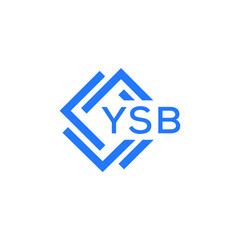 YSB technology letter logo design on white  background. YSB creative initials technology letter logo concept. YSB technology letter design.
