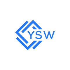 YSW technology letter logo design on white  background. YSW creative initials technology letter logo concept. YSW technology letter design.
