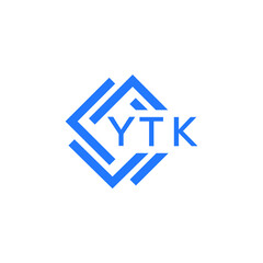 YTK technology letter logo design on white  background. YTK creative initials technology letter logo concept. YTK technology letter design.
