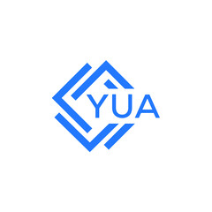 YUA technology letter logo design on white  background. YUA creative initials technology letter logo concept. YUA technology letter design.
