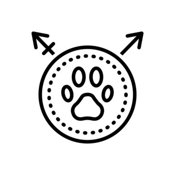 Black line icon for beastiality