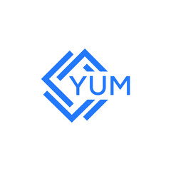 YUM technology letter logo design on white  background. YUM creative initials technology letter logo concept. YUM technology letter design.
