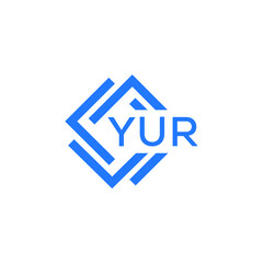 YUR technology letter logo design on white  background. YUR creative initials technology letter logo concept. YUR technology letter design.
