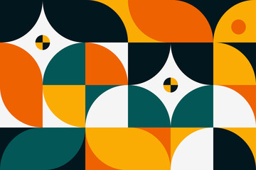 abstract background, a pattern of geometric shape. the modern element is a circle, a line in the style of minimalism. for print. banner, web, business ideas. vector art illustration.