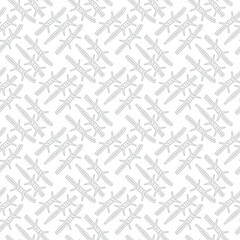 Vector seamless texture barbed wire. Isolated on white background.