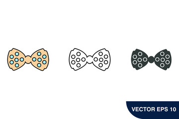 Bow icons  symbol vector elements for infographic web