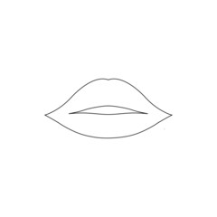 lips icon or logo isolated sign symbol vektor illustration