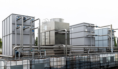 Cooling water tower in industry plant