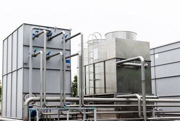 cooling water tower, chilled water, cooling tower, chill water, industrial, blow, blower, blowing,...