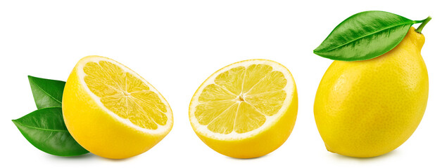 Lemon isolated on white background