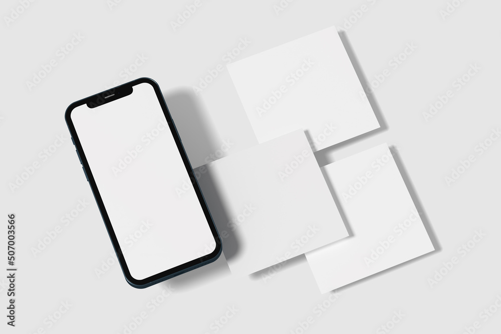 Canvas Prints instagram post and phone mockup