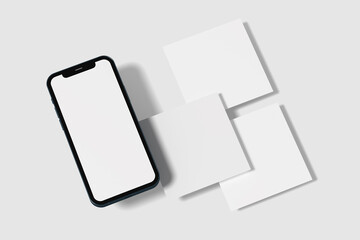 instagram post and phone mockup 