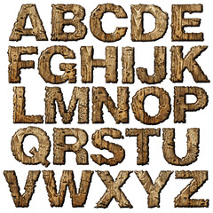 Wooden alphabet.