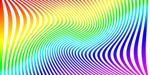 Abstract background with rainbow colored striped zebra, futuristic waves art