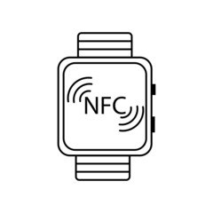 Electronic clock with NFC sign eps ten