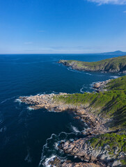 Aerial view to beautiful rocky sea coast on Black Sea, Bulgaria