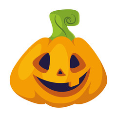 Pumpkin for Halloween. Cartoon vector illustration