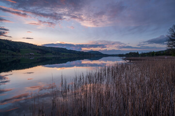 Abendstimmung am Irrsee (Zellersee, Salzkammergut, Oberösterreich)
