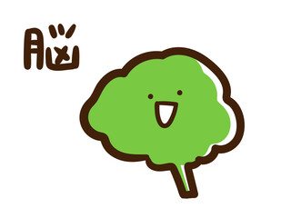 人体の内臓器官脳みそのかわいいデフォルメ手書き風イラスト（名称あり）