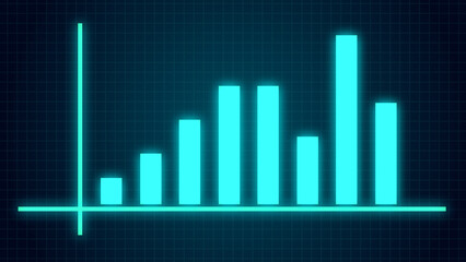 Business portfolio growth chart bar graph animation