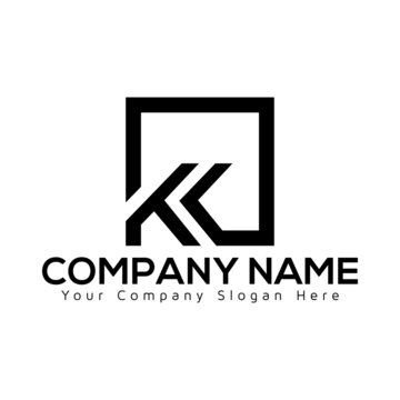 KK box letter logo design and vector template. KK logo