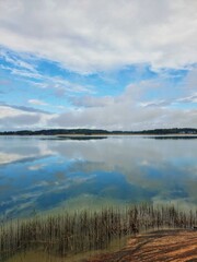 clouds over the lake
