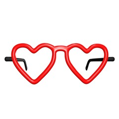 Love glasses with red frames
