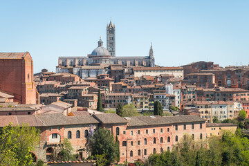 Obraz premium outdoor views of siena cathedral