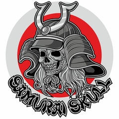 samurai skull, grunge vintage design t shirts